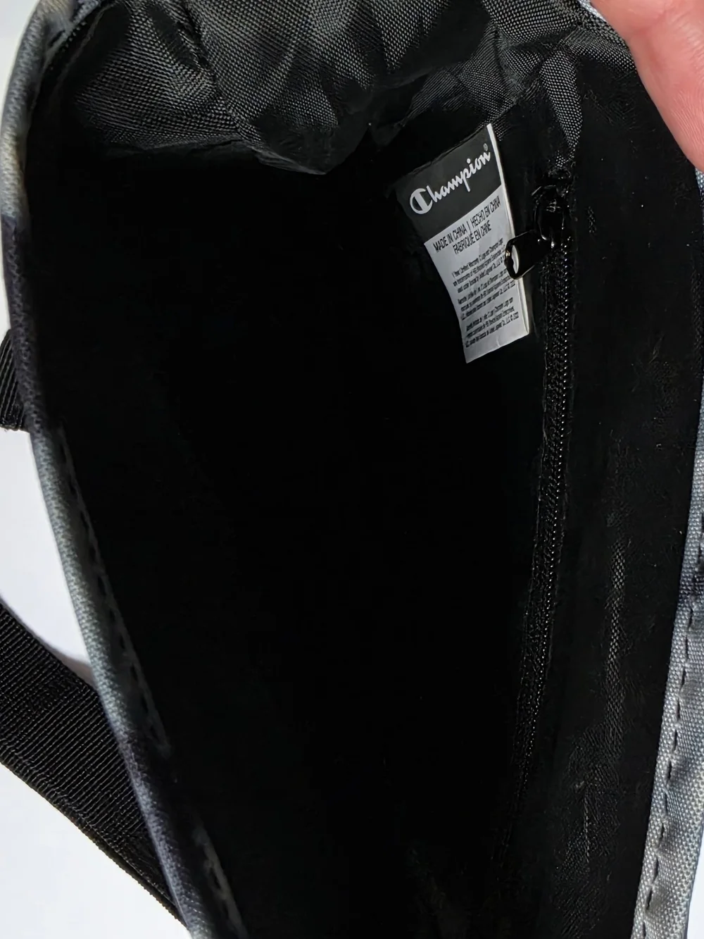 Champion Navy Tie-Dye Messenger Crossbody Bag with Black Strap